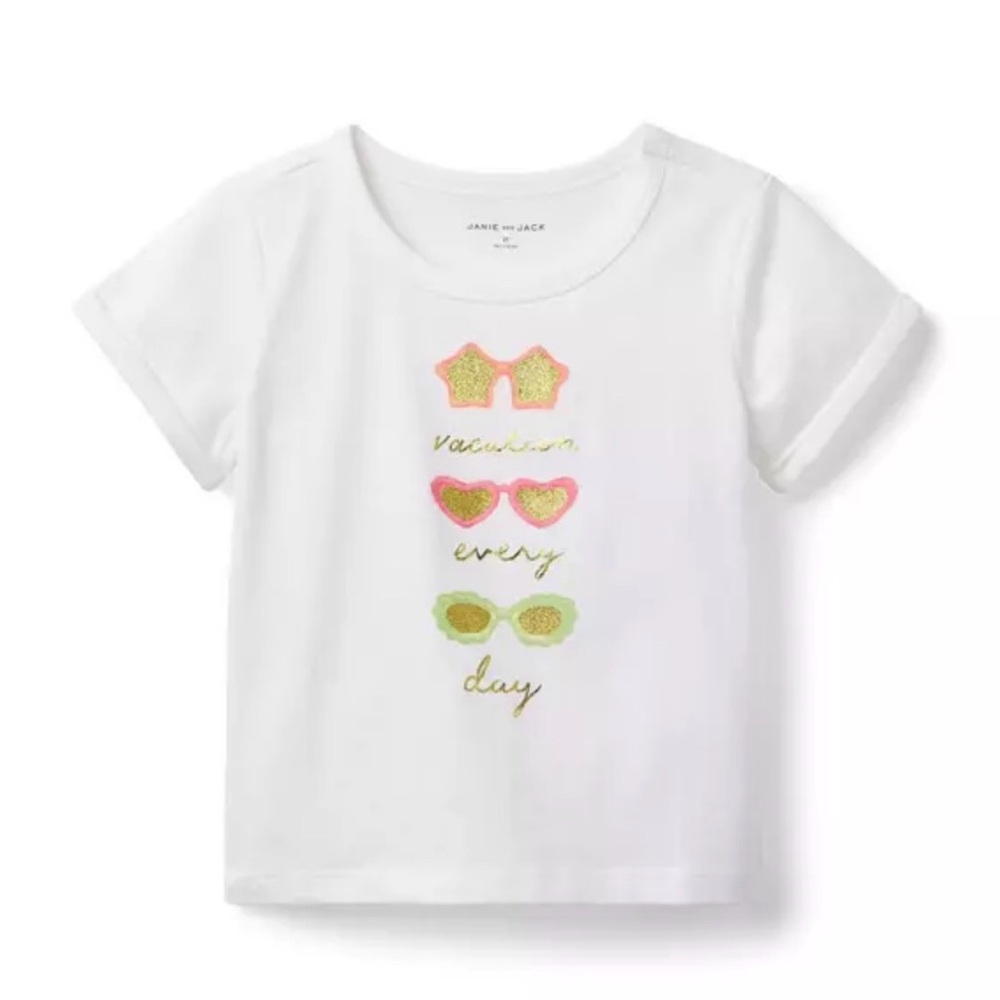 Girl White Sunglasses Tee by Janie and Jack